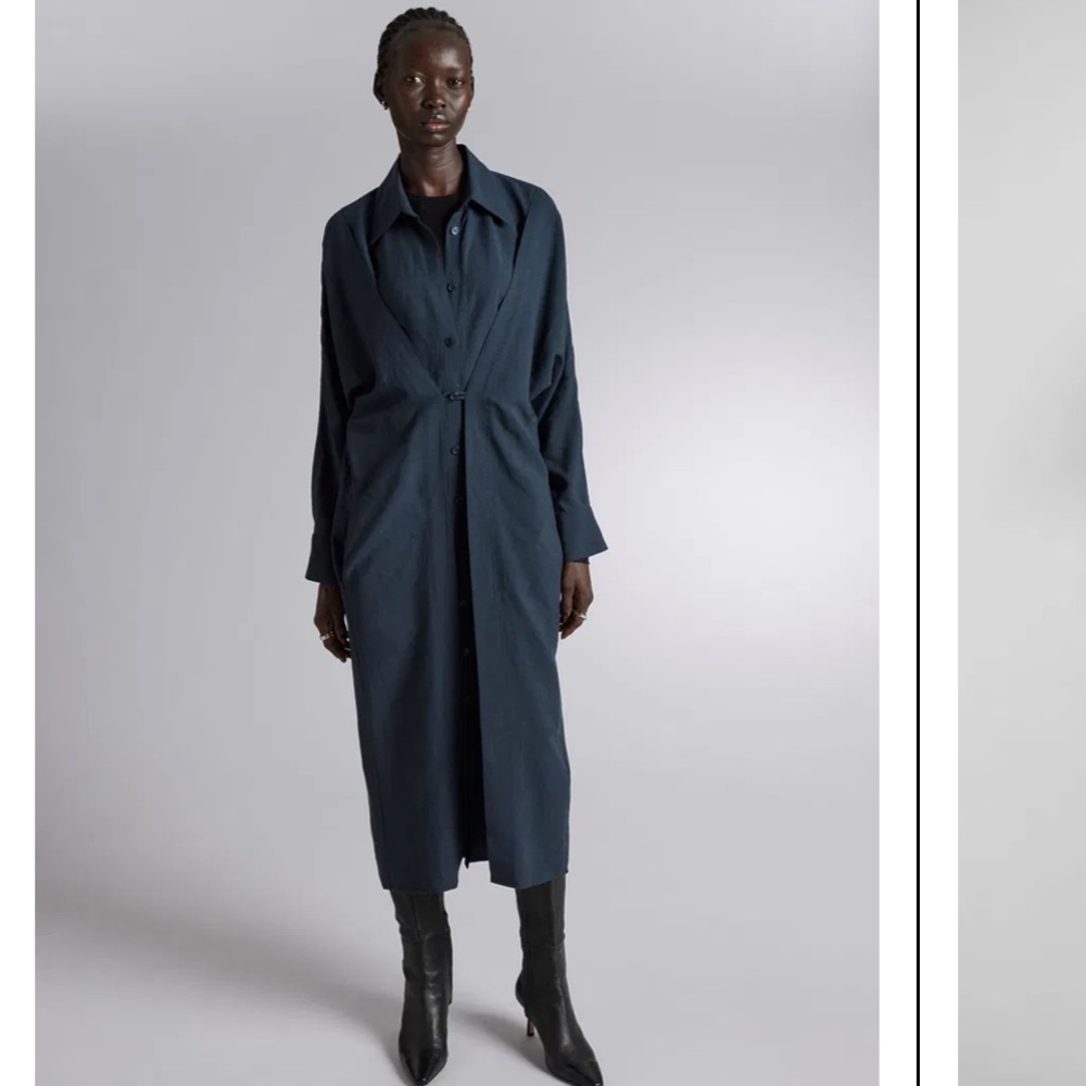 & OTHER STORIES Adjustable Shirt Midi Dress